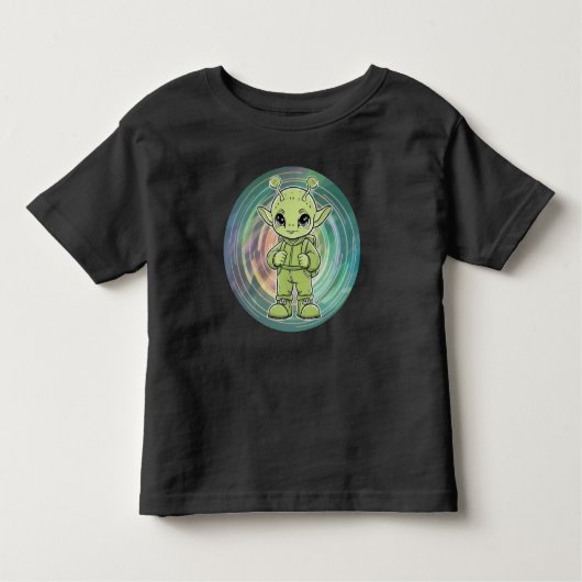 Green Alien Kinder Shirts (Voorkant)