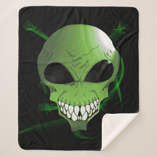 Green alien Sherpa deken (Voorkant)