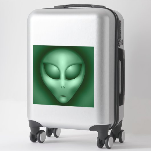 Green Alien Sticker (Koffer)