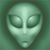 Green Alien Sticker (Voorkant)