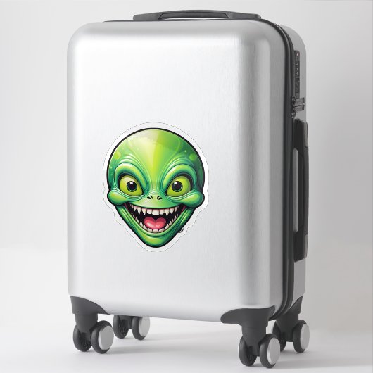 Green Alien Sticker (Koffer)