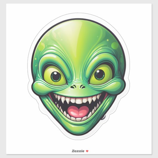 Green Alien Sticker (Vel)