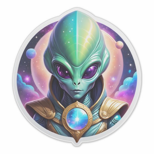 Green Alien Sticker (Voorkant)