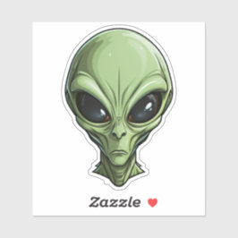 Green Alien Sticker