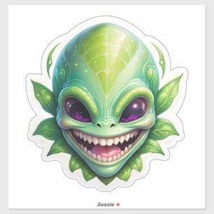 Green Alien Sticker
