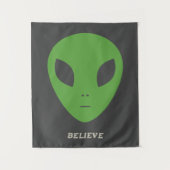 Green Alien Tapestry Wandkleed (Voorkant)