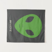 Green Alien Tapestry Wandkleed (Voorkant (horizontaal))