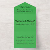 Green All In One Wedding Invitation – Bold Uitnodiging (Binnen)