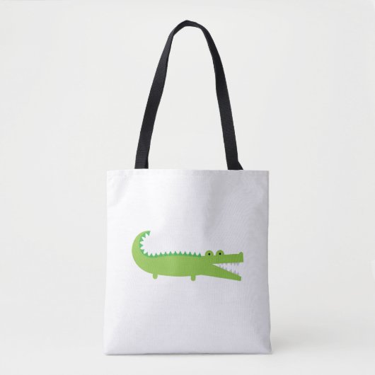 Green Alligator Canvas tas (Voorkant)