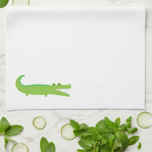 Green Alligator Kitchen Towel Theedoek (Gevouwen)