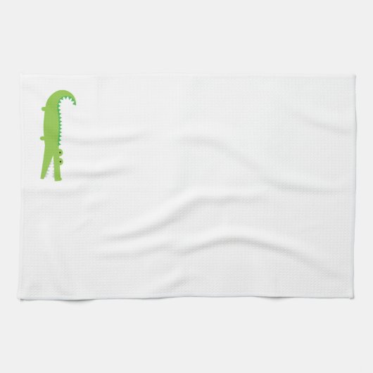 Green Alligator Kitchen Towel Theedoek (Horizontaal)