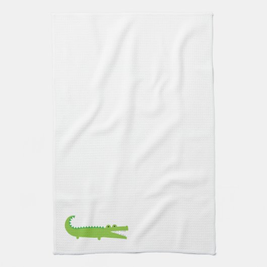 Green Alligator Kitchen Towel Theedoek (Verticaal)