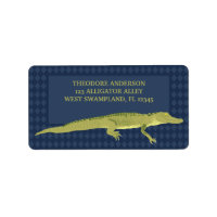 Green Alligator Nabvy Blue Return-adres