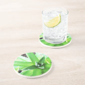 Green Aloe Zandsteen Onderzetter (Zijkant)