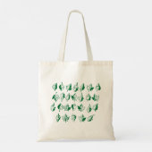 Green Alphabet Canvas tas (Achterkant)