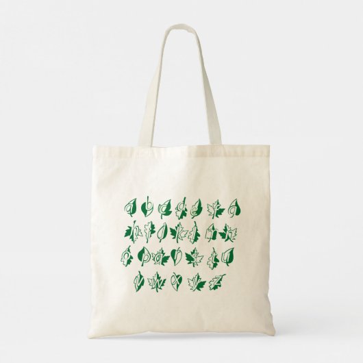 Green Alphabet Canvas tas (Achterkant)