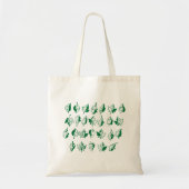 Green Alphabet Canvas tas (Voorkant)