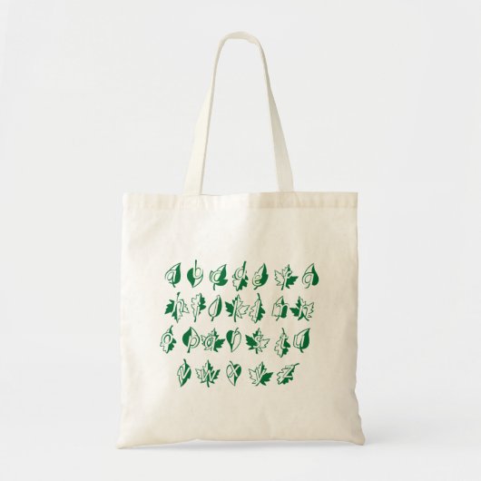Green Alphabet Canvas tas (Voorkant)