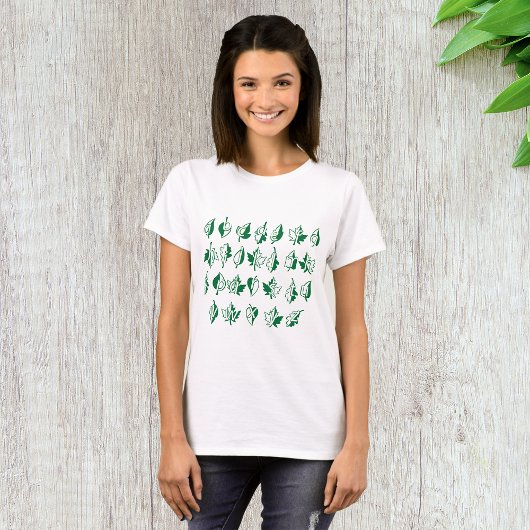 Green Alphabet Womens T-Shirt