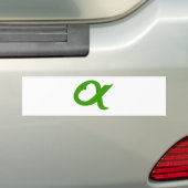 Green Alpheart Bumpersticker (Op auto)