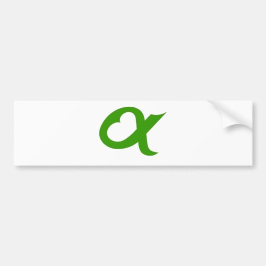 Green Alpheart Bumpersticker (Voorkant)