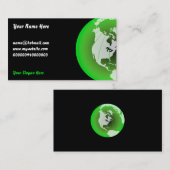 Green America Wereldbol, Jouw naam Hier, Visitekaartje (Voorkant / Achterkant)