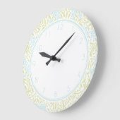 Green and Aqua Floral Damask Pattern Grote Klok (Hoek)