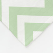 Green and Beige Polka Dot Chevron Monogram Fleece Deken (Hoek)