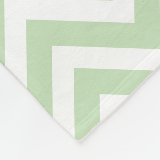 Green and Beige Polka Dot Chevron Monogram Fleece Deken (Hoek)