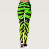 Green And Black Animal Tigers Stripes Leggings (Achterkant)