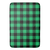 Green and Black Buffalo Check Gingham Holiday Ba Badmat (Voorkant Verticaal)