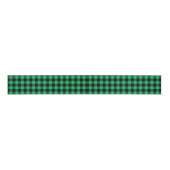 Green and Black Buffalo Check Gingham Holiday Grosgrain Lint (Voorkant)