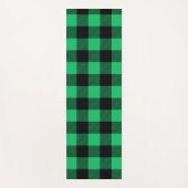 Green and Black Buffalo Check Gingham Holiday Yo Yogamat (Voorkant)