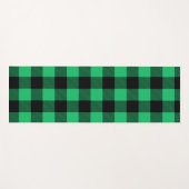 Green and Black Buffalo Check Gingham Holiday Yo Yogamat (Voorkant (horizontaal))