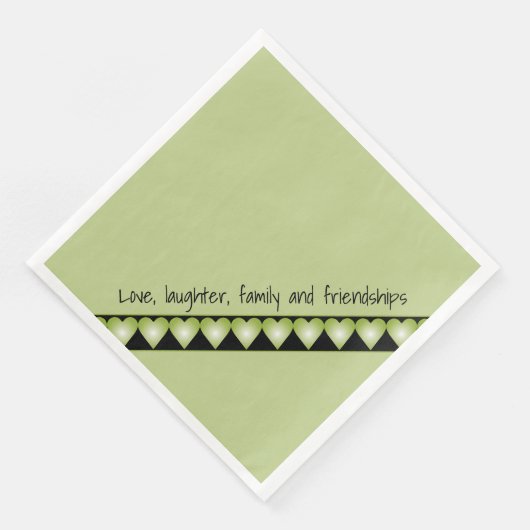 Green and Black Cute Designer Servet (Hoek)