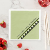 Green and Black Cute Designer Servet (Insitu)