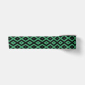 Green and black diamond pattern satijnen lint (Voorkant)
