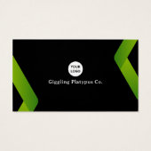 Green and Black Minimalist Modern Business Card Visitekaartje (Achterkant)