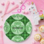 Green and Black Pset Shamrock Papieren Bordje (Feest)