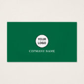 Green and Black Simple Minimalist Business Card Visitekaartje (Achterkant)