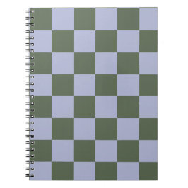 Green and Blue Checkered Notitieboek