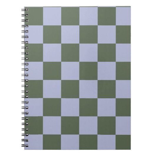 Green and Blue Checkered Notitieboek (Voorkant)