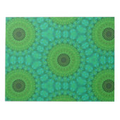 Green and Blue Circular Pattern Notepad Notitieblok (Voorkant)