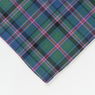 Green and Blue Clan Cooper Schotse Tartan Fleece Deken