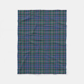 Green and Blue Clan Cooper Schotse Tartan Fleece Deken (Voorkant)