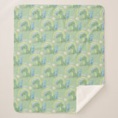 Green and Blue Dinosaur Baby Boy Sherpa Blanket Sherpa Deken (Voorkant)