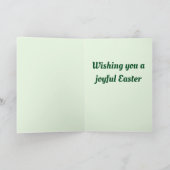 Green and Blue Easter card pattern ~ Feestdagen Kaart (Binnen)