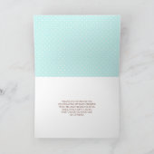 Green and Blue Floral Bird Baby Shower Thank You Bedankkaart (Binnen)