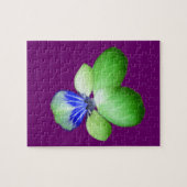 Green and Blue Pansy Puzzle Legpuzzel (Horizontaal)