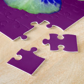 Green and Blue Pansy Puzzle Legpuzzel (Zijkant)